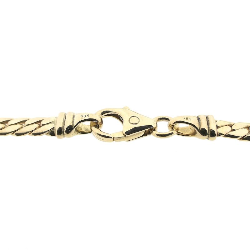 Image 3 of Gold flat gourmet link chain