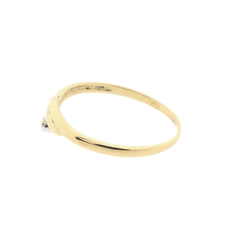 Image 7 of Gold ring with diamond; 0.01 ct.