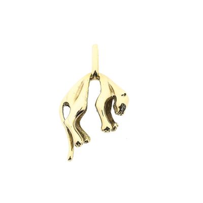 Image 1 of Gold Panther Pendant; Diamond 0.02 ct; 14K