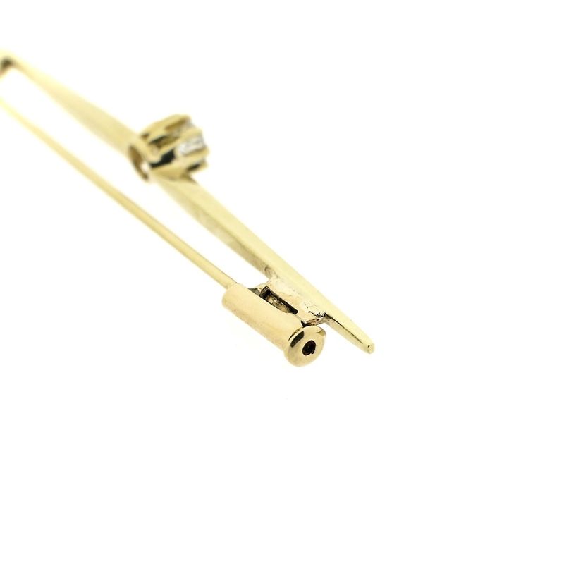 Image 7 of Gold brooch with zirconia