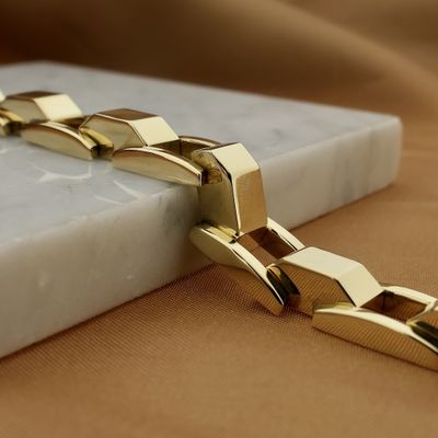 Gold robust fantasy link bracelet Image 2 of Gold robust fantasy link bracelet