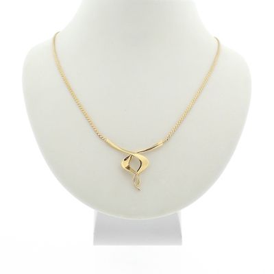 Image 1 of Gold necklace with fixed pendant | 43.5 cm