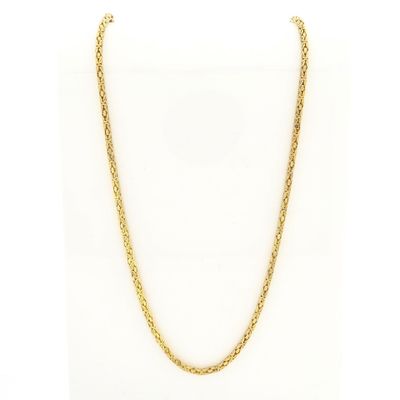 Image 1 of Square Gold Byzantine Link Chain; 14K; 79.5 cm
