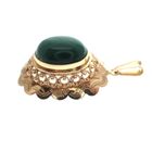 Image 3 of Vintage gold pendant with malachite