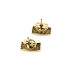 Image 8 of Gold stud earrings with zirconia