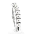 Afbeelding 1 van Witgouden visgraat schakelarmband met diamanten; 0,24 ct. | 19,5 cm