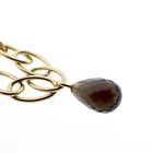 Image 8 of Gold link bracelet with topaz and smoky quartz.