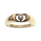 Image 2 of Gold solitaire ring with diamond; 0.10 ct.