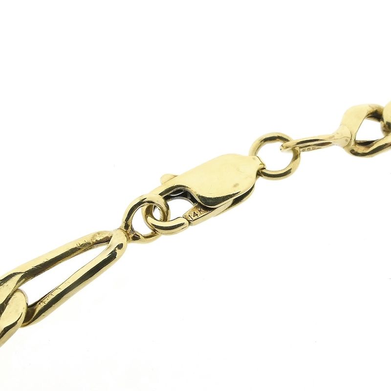 Image 3 of Gold Figaro link bracelet | 19.5 cm