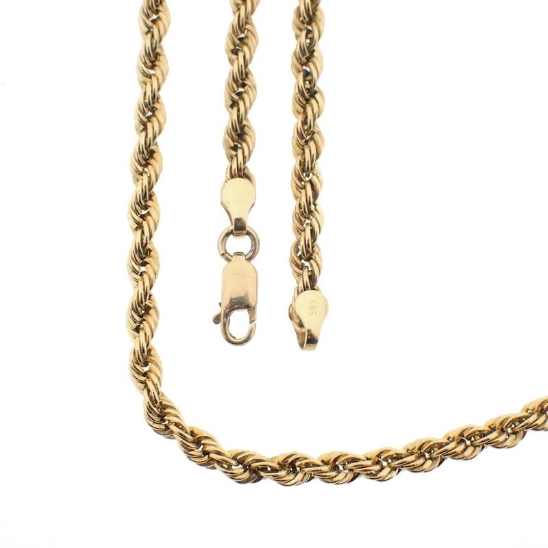Image 1 of Gold twisted link chain | 51.5 cm
