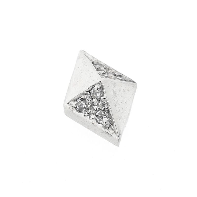 Image 2 of Silver diamond pendant with zirconia
