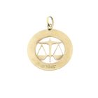 Image 5 of Gold zodiac sign pendant; Libra