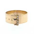 Image 6 of Gold belt ring with buckle and diamond | 0.02 ct.