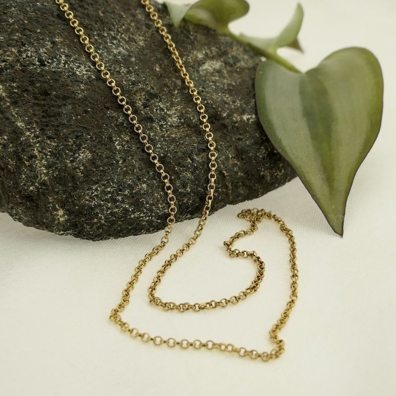 Image 2 of Gold jasseron link chain | 39.5 cm