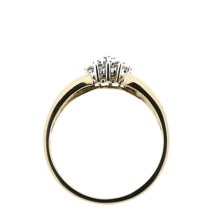 Image 5 of Gold subtle entourage ring | Diamond 0.19 ct.