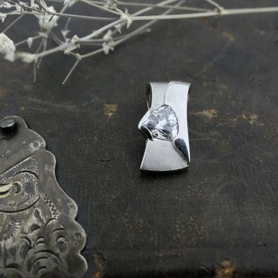 Image 2 of White gold pendant with zirconia