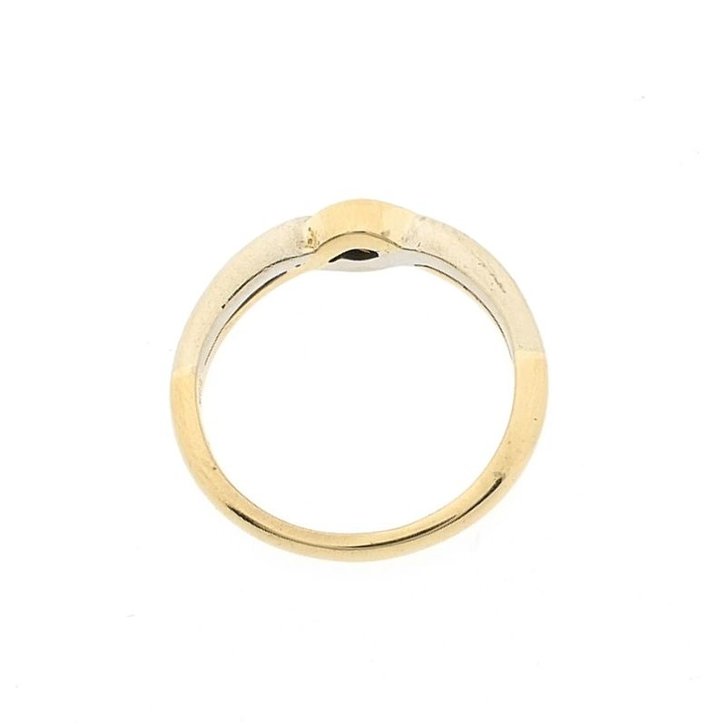 Image 3 of Two-tone gold ring with 0.08 ct diamond.