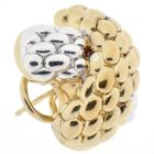 Image 7 of Two-tone gold Novecento mesh stud earrings; FOPE