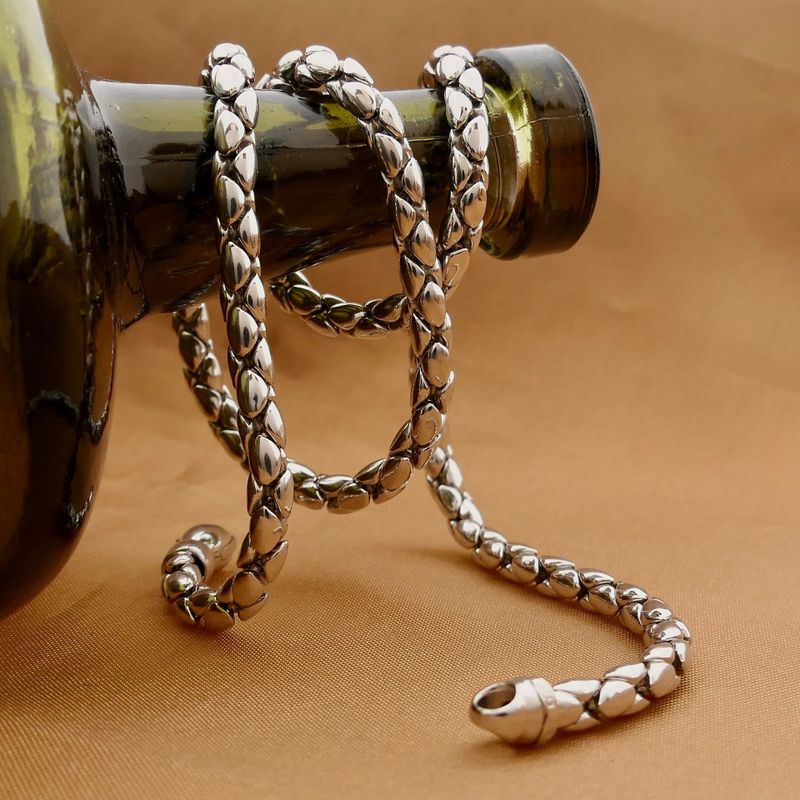 Afbeelding 2 van Witgouden cardano schakelketting