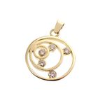 Image 1 of Golden fantasy pendant with diamond 0.25 ct.