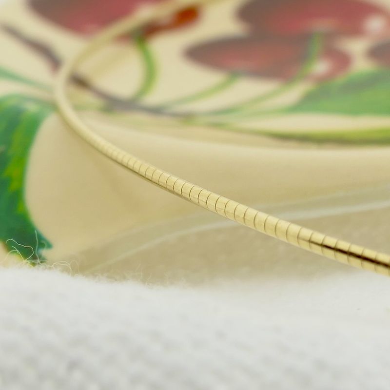 Image 7 of Gold round omega link necklace