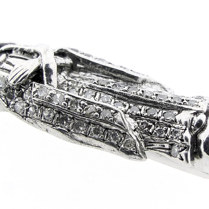 Image 8 of 18-karat white gold Maria pendant, pavé-set with diamonds | Approx. 0.32 ct.