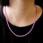 Image 9 of 9K Pink Sapphire Bead Necklace | 46cm