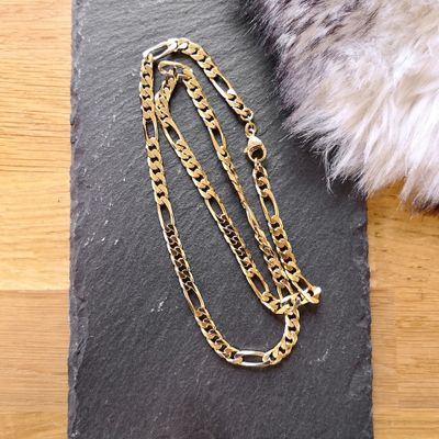 Gold Figaro link chain | 50 cm Image 2 of Gold Figaro link chain | 50 cm