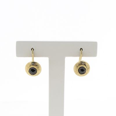 Image 1 of Gold earrings with garnet | Antique/vintage