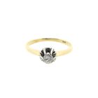 Image 3 of Gold solitaire ring with diamond; 0.07 ct.