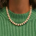 Image 4 of 9 carat pearl necklace with ruby, sapphire, and emerald | 46 cm