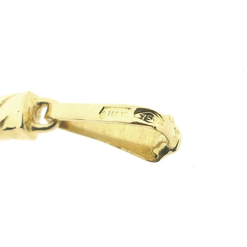 Image 6 of Gold pendant of a tennis racket with diamond; 0.04 ct.