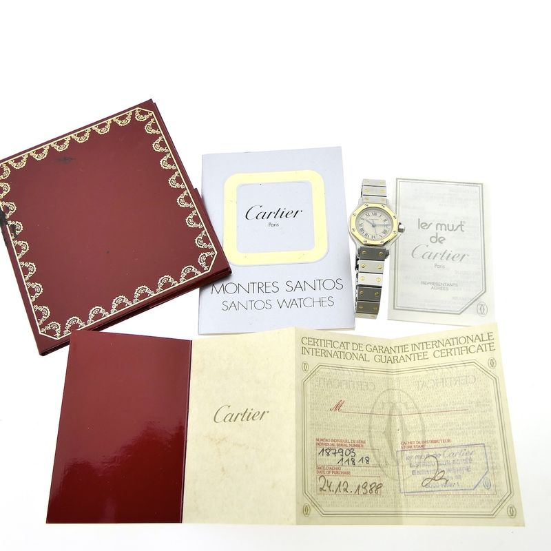 Image 19 of Cartier Santos Octagon 187903; Gold/steel ladies' watch