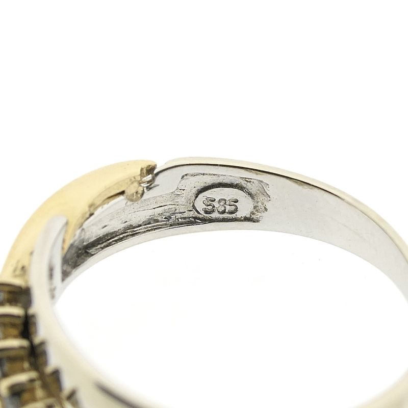 Image 4 of Two-tone gold ring with zirconia