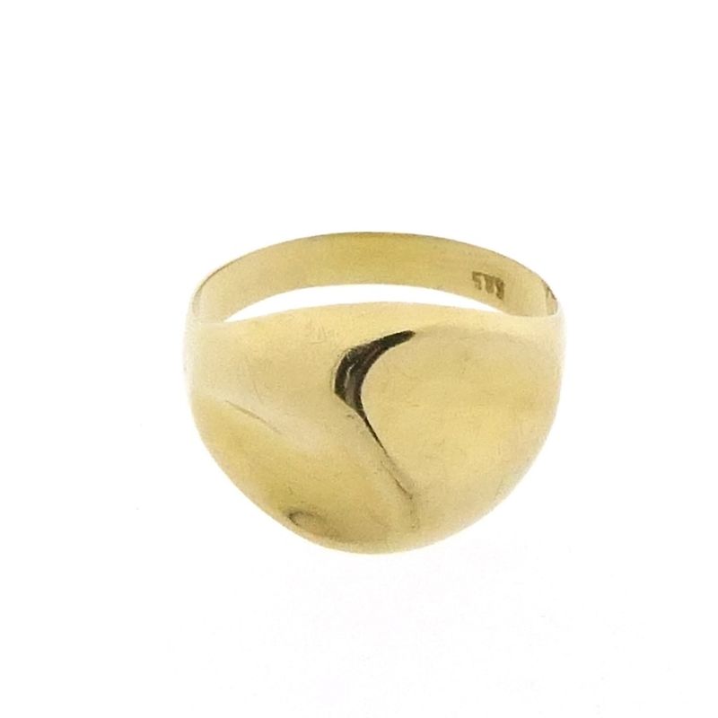 Image 4 of Gold ring with a domed design