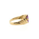 Image 5 of Vintage Gold Ring with Synthetic Purple Gemstone