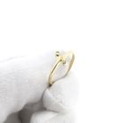 Image 9 of Golden toi et moi ring with diamonds; 0.03 ct.