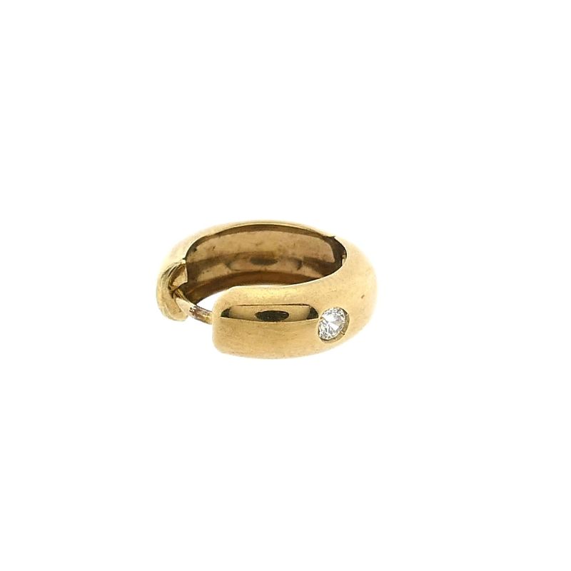 Afbeelding 8 van 8 Karaat oorringen met zirconia; Ø 14,9 mm