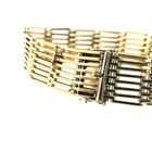 Image 11 of Gold wide link bracelet | 20 cm