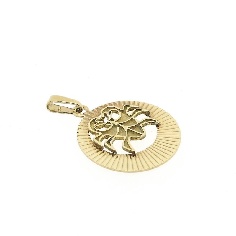 Image 3 of Gold zodiac sign pendant; Cancer