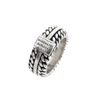 Zilveren Buddha to Buddha Chain Textuur Ring