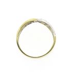 Image 5 of Two-tone gold ring with a meander pattern and zirconia