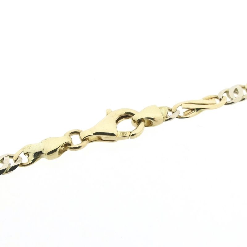 Image 3 of Two-tone gold infinity link chain