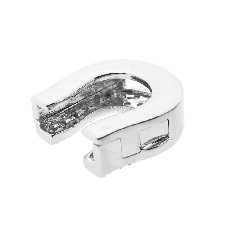 Image 9 of Steel Flex bracelet with white gold charm and diamond | 0.20 ct.