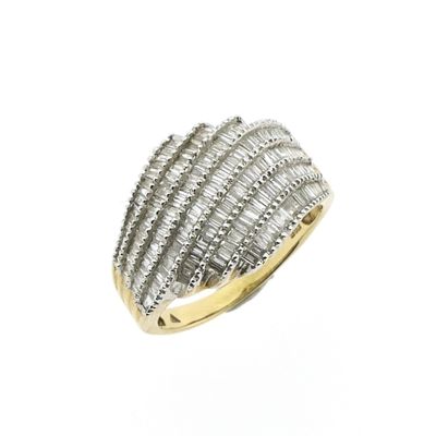 Gold pavé ring with diamonds; 1.31 ct. Image 1 of Gold pavé ring with diamonds; 1.31 ct.