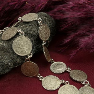 Image 2 of Silver choker of Queen Wilhelmina coins | 37 cm
