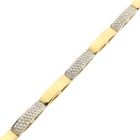 Image 11 of 18K Bicolor Gold Link Bracelet with Diamonds; 1.055 ct.