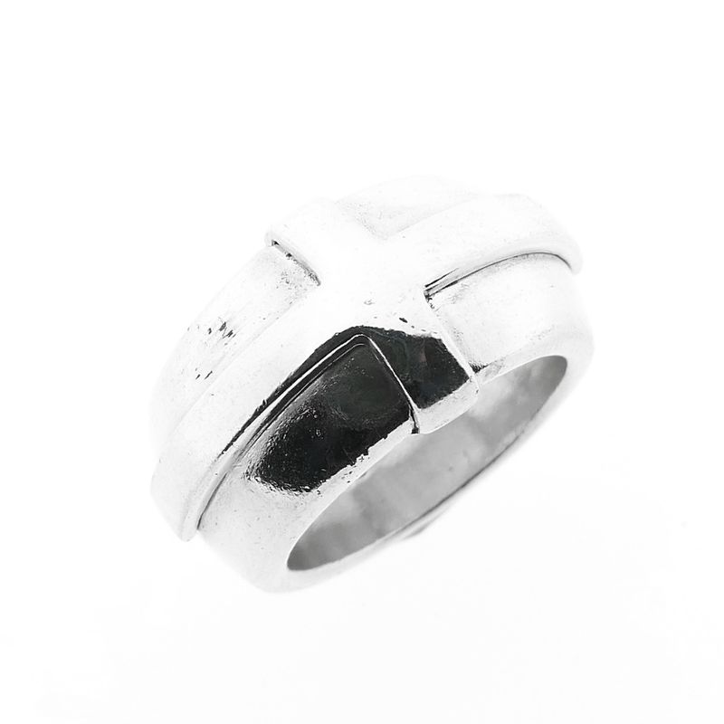 Image 1 of Wide silver ring with cross | JOOP!