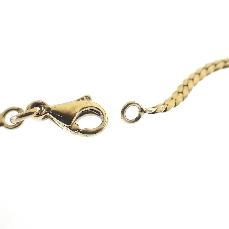 Image 9 of Two-tone gourmet link necklace with 0.035 ct. diamond | 42 cm