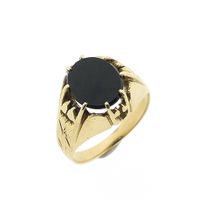 Gold pinky ring with onyx | Men